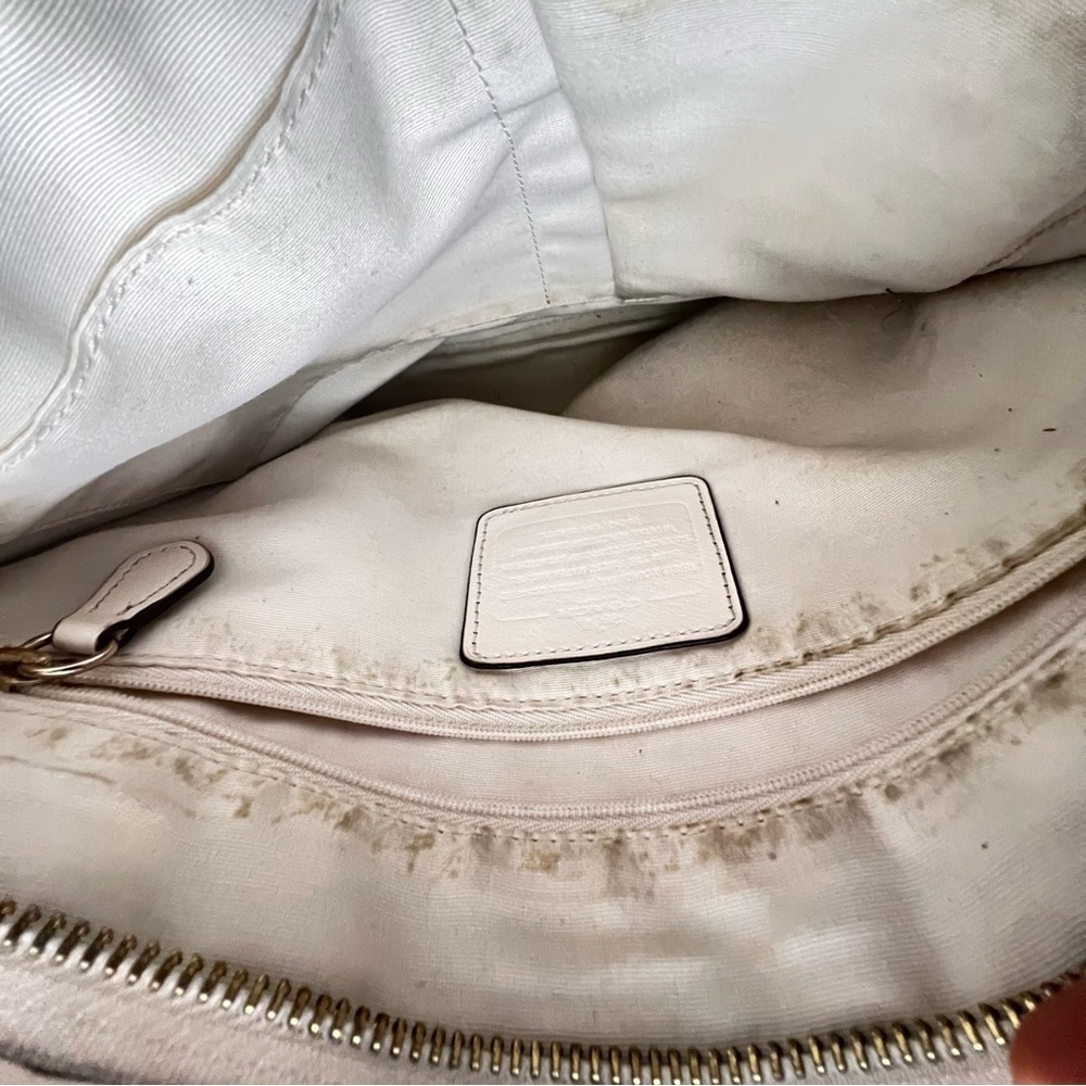 COACH F36378 Signature Classic Brown Leather/Khaki Jacquard Crossbody Bag - Picture 11 of 15